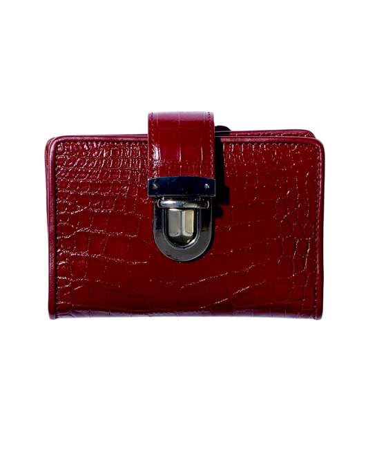 LIAÜ DEEP POCKETS Wallet (Red Croc)