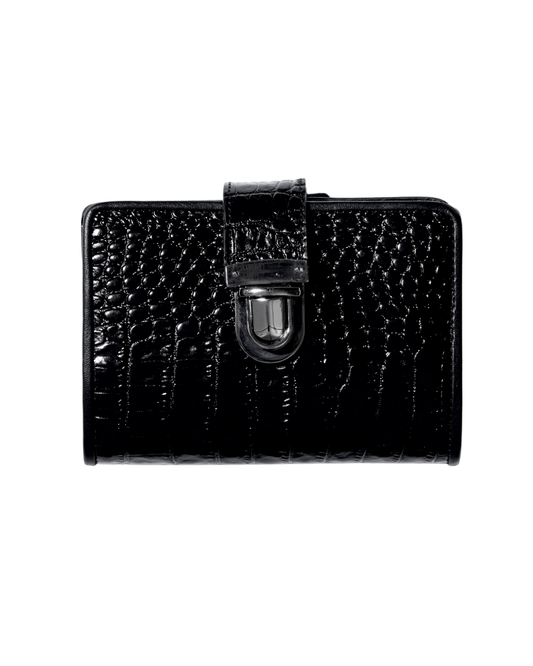 LIAÜ DEEP POCKETS Wallet (Black Croc)